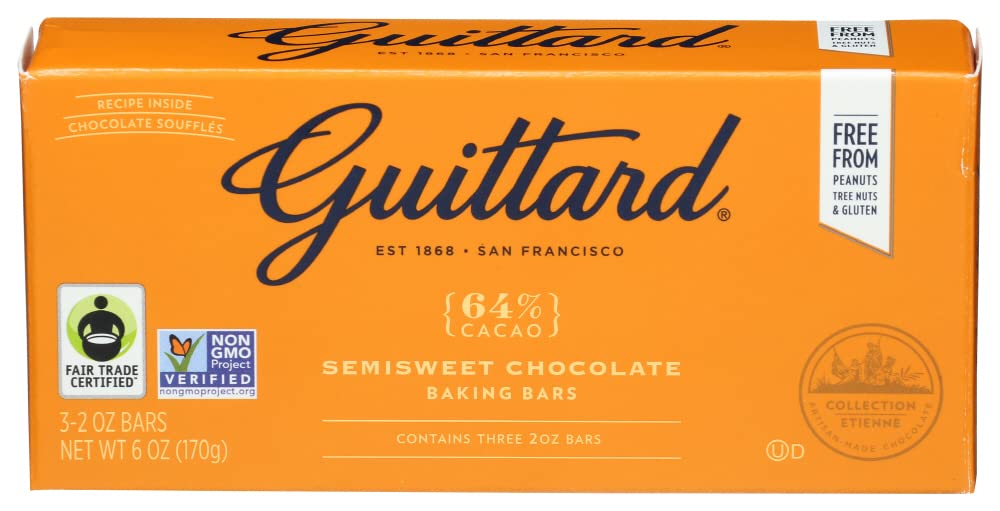 Guittard Semisweet Baking Bar, Chocolate, Fair Trade Certified, Bakers and Baking Enthusiasts, Baking, Rich Flavor and